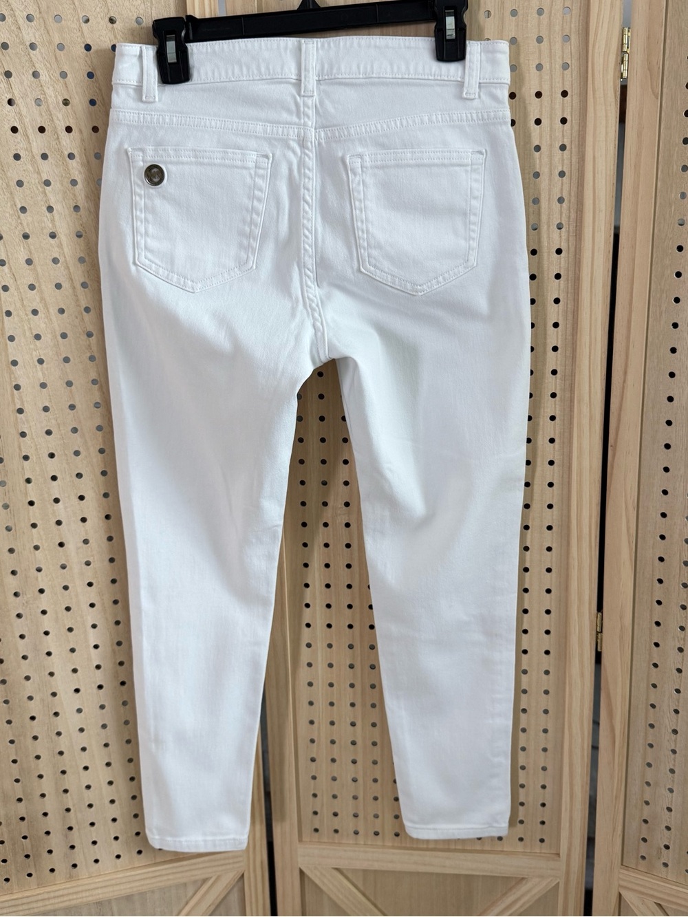 Michael Kors White Cotton Jeans with Branded Waistband - Picture 2 of 4